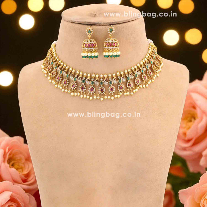 Multicolor Fiorenza Antique Jewellery Set - New Arrival
