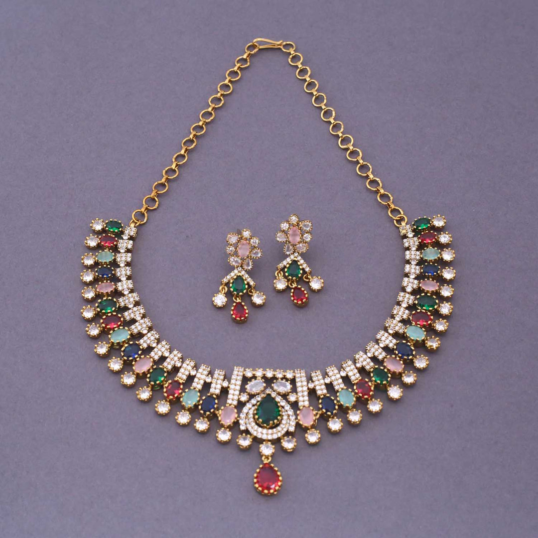 Multicolor Florine Hasli Victorian Jewellery Set - New Arrival