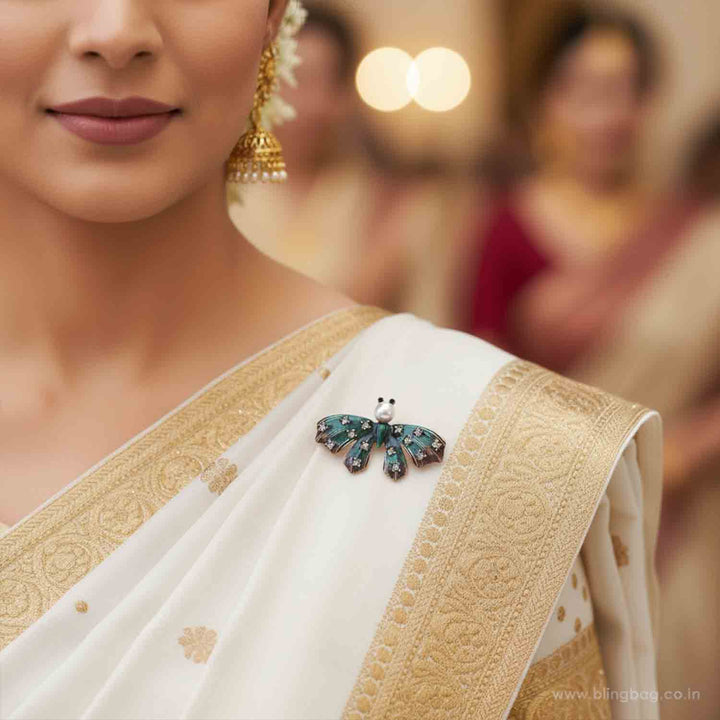 Multicolor Forest Moth Brooch