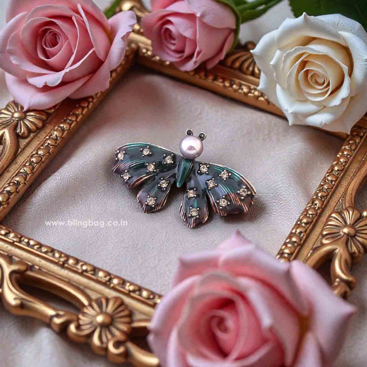 Multicolor Forest Moth Brooch