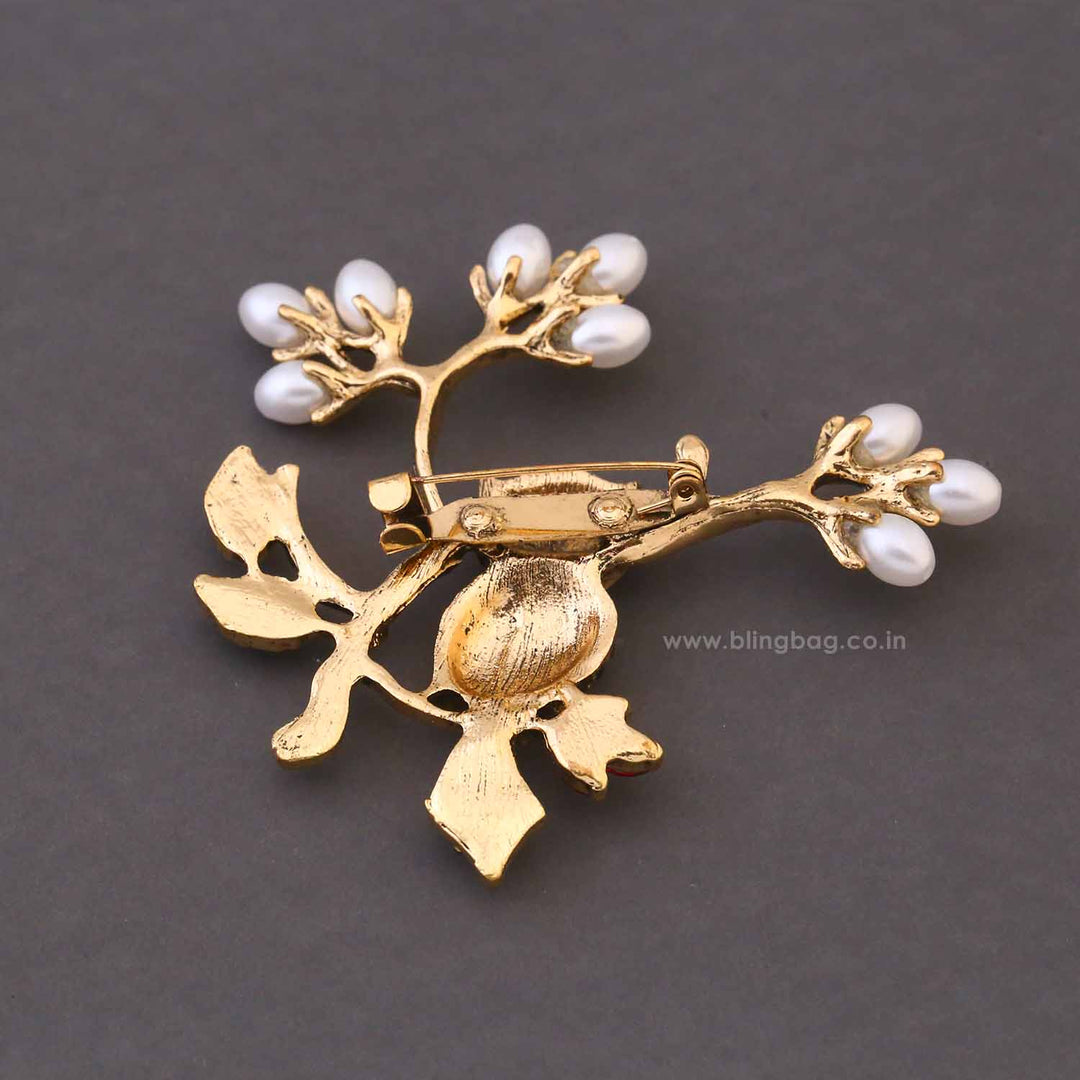 Multicolor Forest Owl Brooch