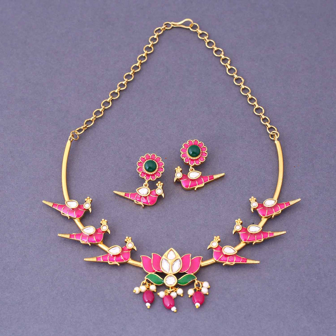 Multicolor Fria Hasli Antique Jewellery Set- New Arrival