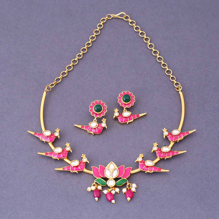Multicolor Fria Hasli Antique Jewellery Set- New Arrival