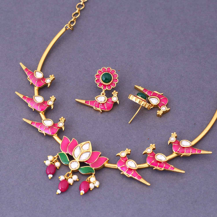 Multicolor Fria Hasli Antique Jewellery Set- New Arrival