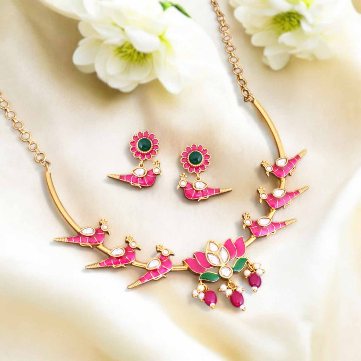 Multicolor Fria Hasli Antique Jewellery Set- New Arrival