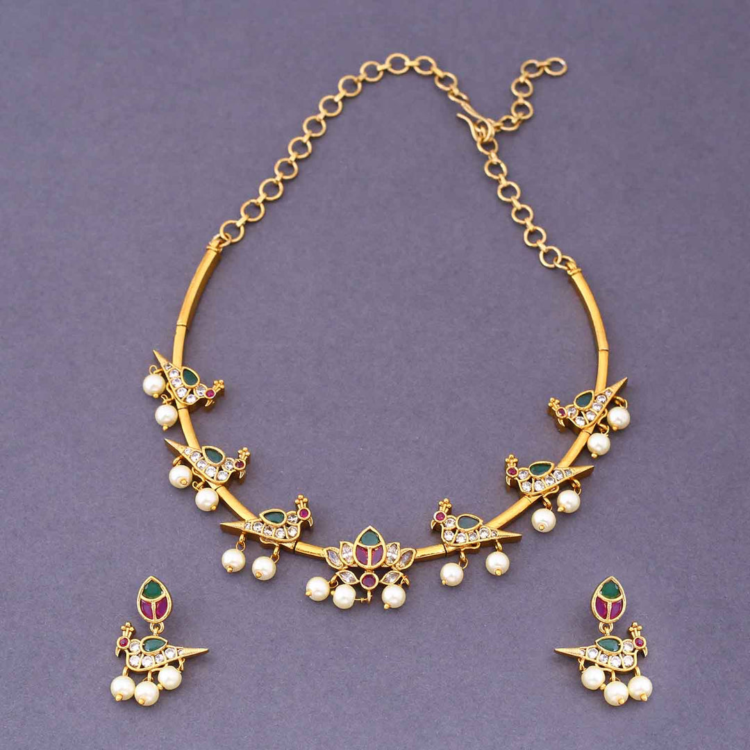 Multicolor Gaarina Antique Jewellery Set- New Arrival