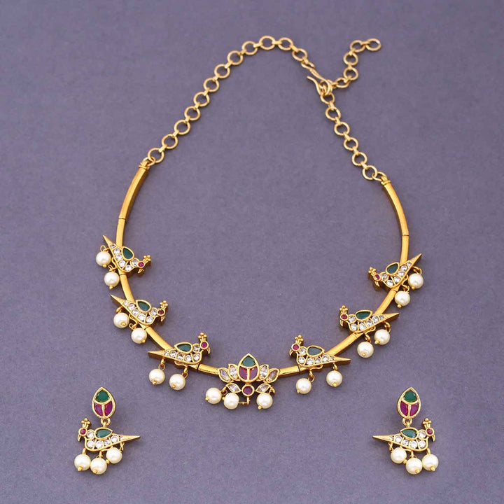 Multicolor Gaarina Antique Jewellery Set- New Arrival