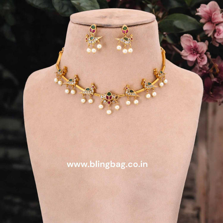 Multicolor Gaarina Antique Jewellery Set- New Arrival