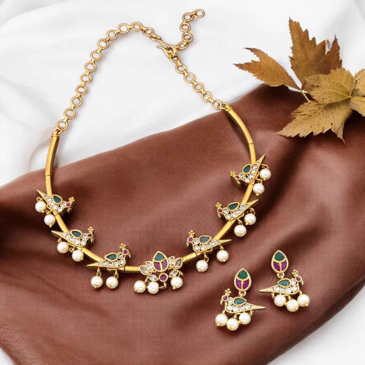 Multicolor Gaarina Antique Jewellery Set- New Arrival