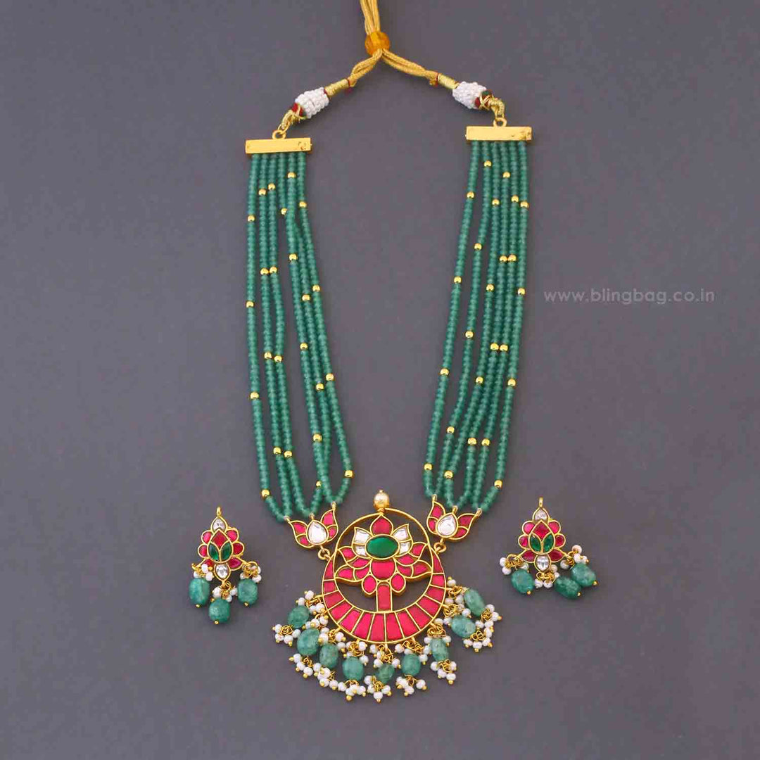 Multicolor Gagana Antique Jewellery Set - New Arrival