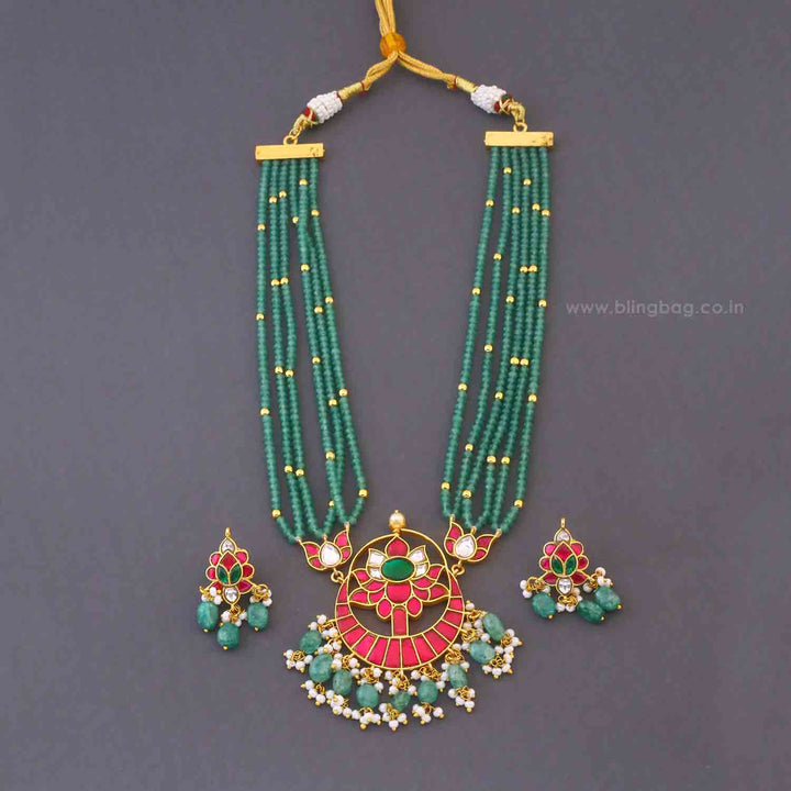 Multicolor Gagana Antique Jewellery Set - New Arrival