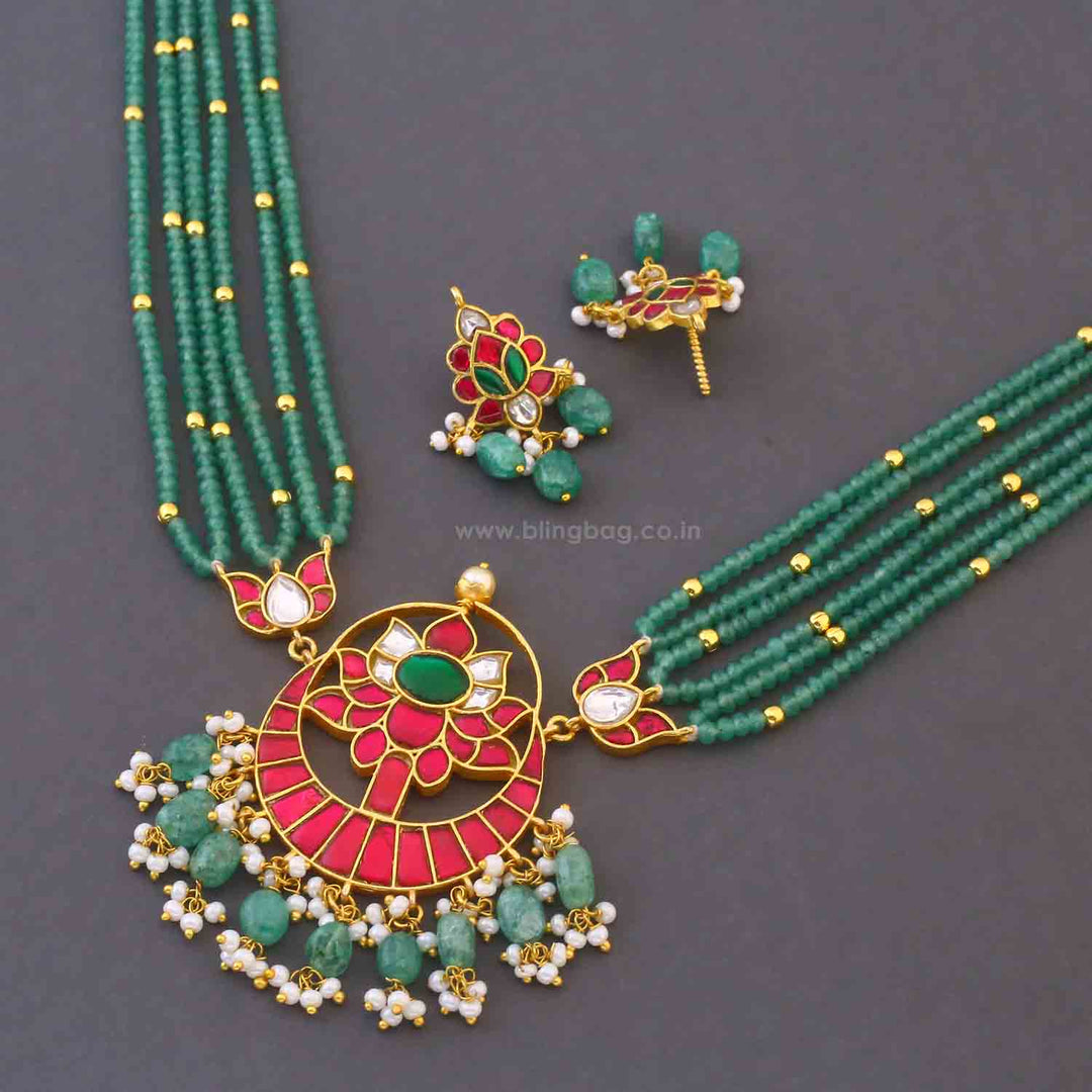Multicolor Gagana Antique Jewellery Set - New Arrival