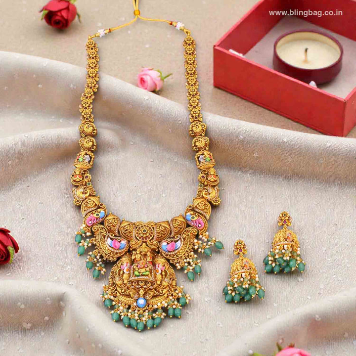 Multicolor Gajanand Temple Jewellery Set- New Arrivals