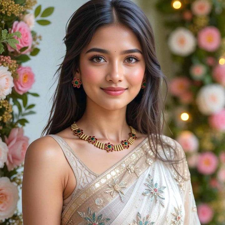 Multicolor Gandhanvi Antique Jewellery Set - New Arrival