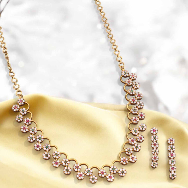 Multicolor Ganika Antique Jewellery Set - New Arrival