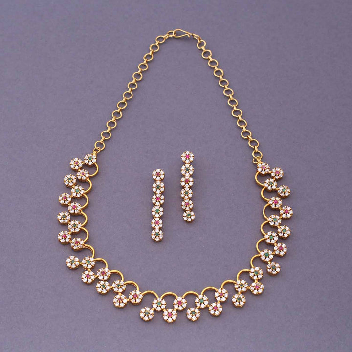 Multicolor Ganika Antique Jewellery Set - New Arrival