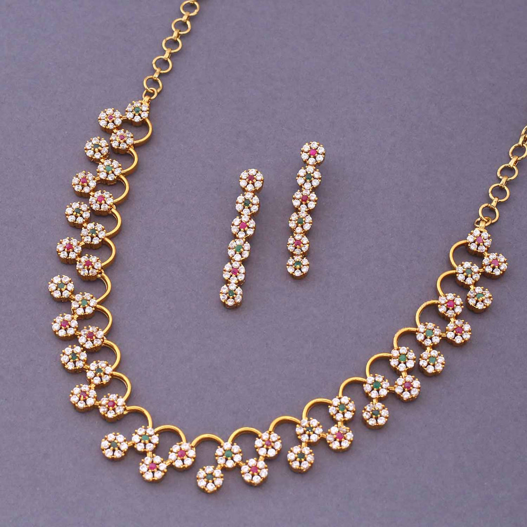 Multicolor Ganika Antique Jewellery Set - New Arrival