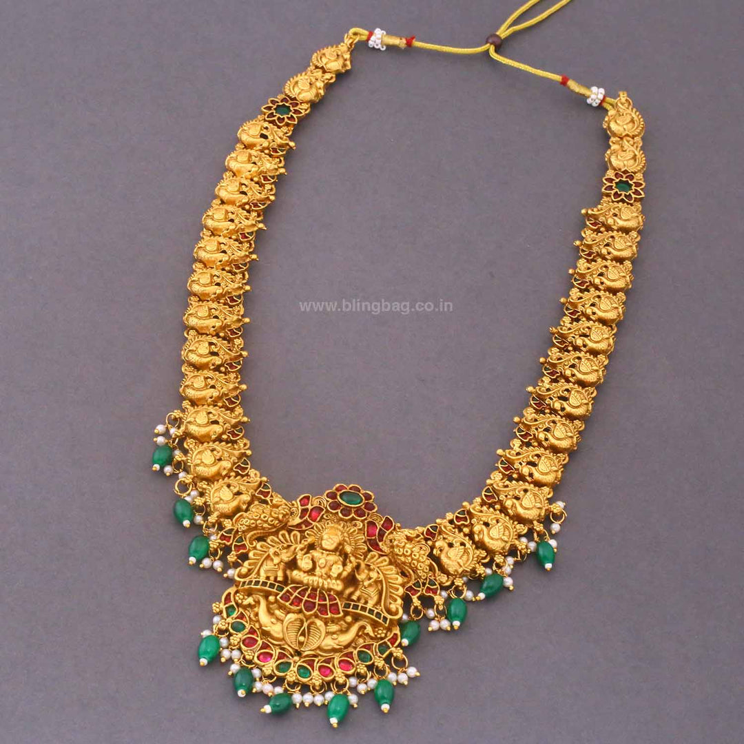 Multicolor Gaurina Bridal Temple Jewellery Set - New Arrival