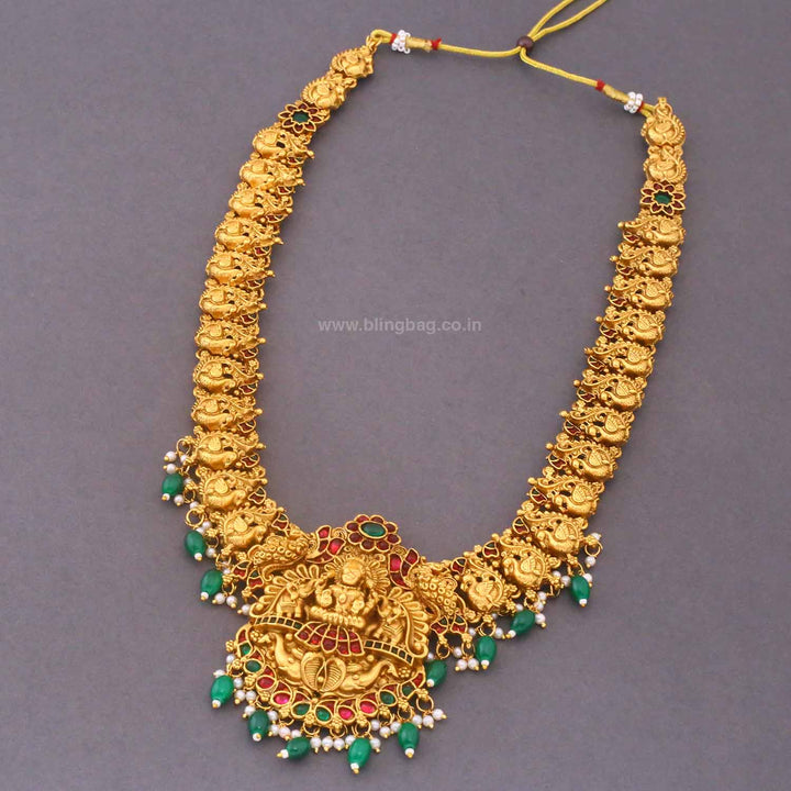 Multicolor Gaurina Bridal Temple Jewellery Set - New Arrival