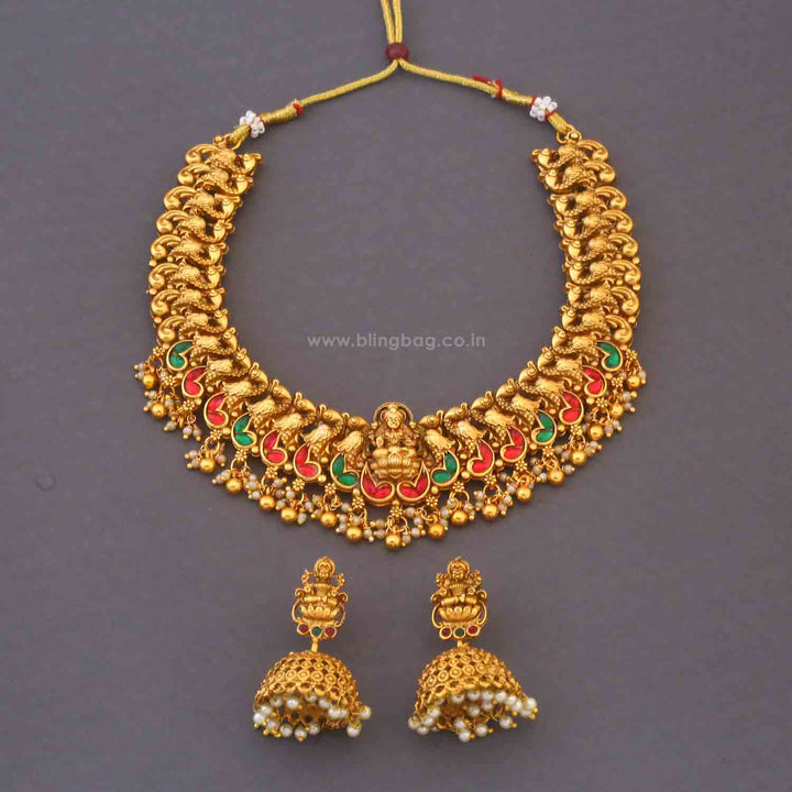 Multicolor Gaurishree Bridal Temple Jewellery Set - New Arrival