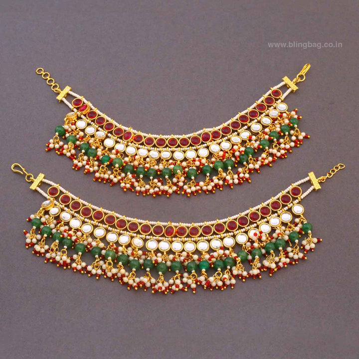 Multicolor Gauriya Antique Ear Chain
