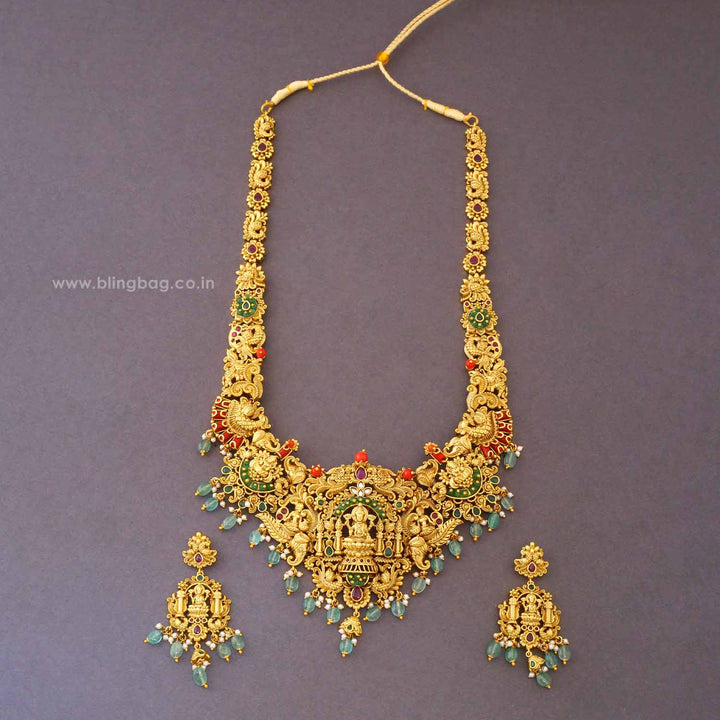 Multicolor Gayatrii Temple Jewellery Set- New Arrival