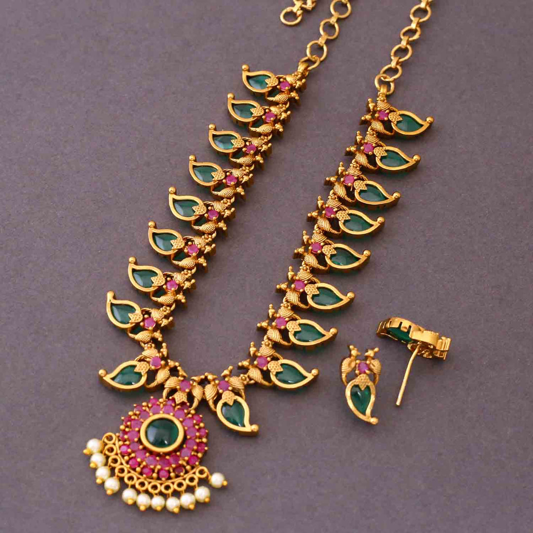 Multicolor Geeti Antique Jewellery Set - New Arrival