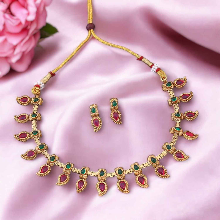 Multicolor Girimala Antique Jewellery Set - New Arrival