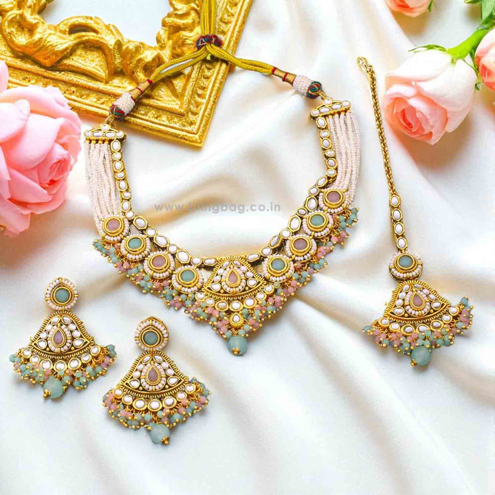 Multicolor Gitanjali Kundan Jewellery Set