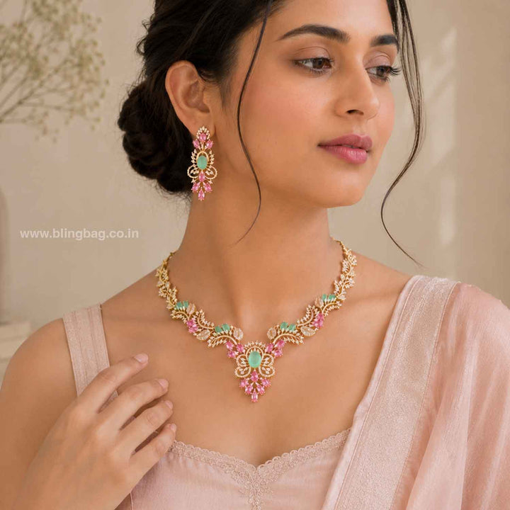 Multicolor Giuliaa Zirconia Jewellery Set- New Arrivals