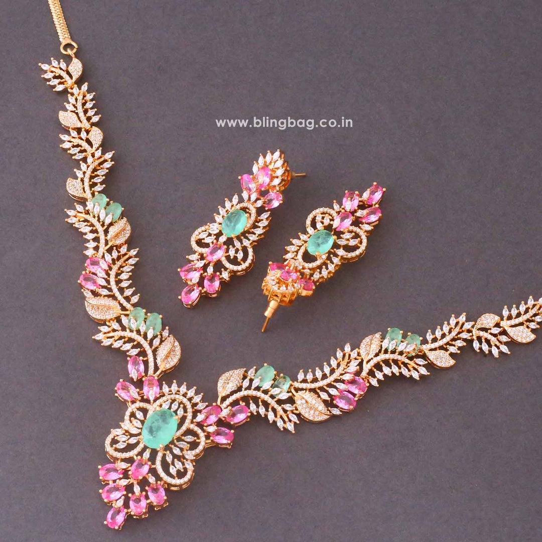 Multicolor Giuliaa Zirconia Jewellery Set- New Arrivals