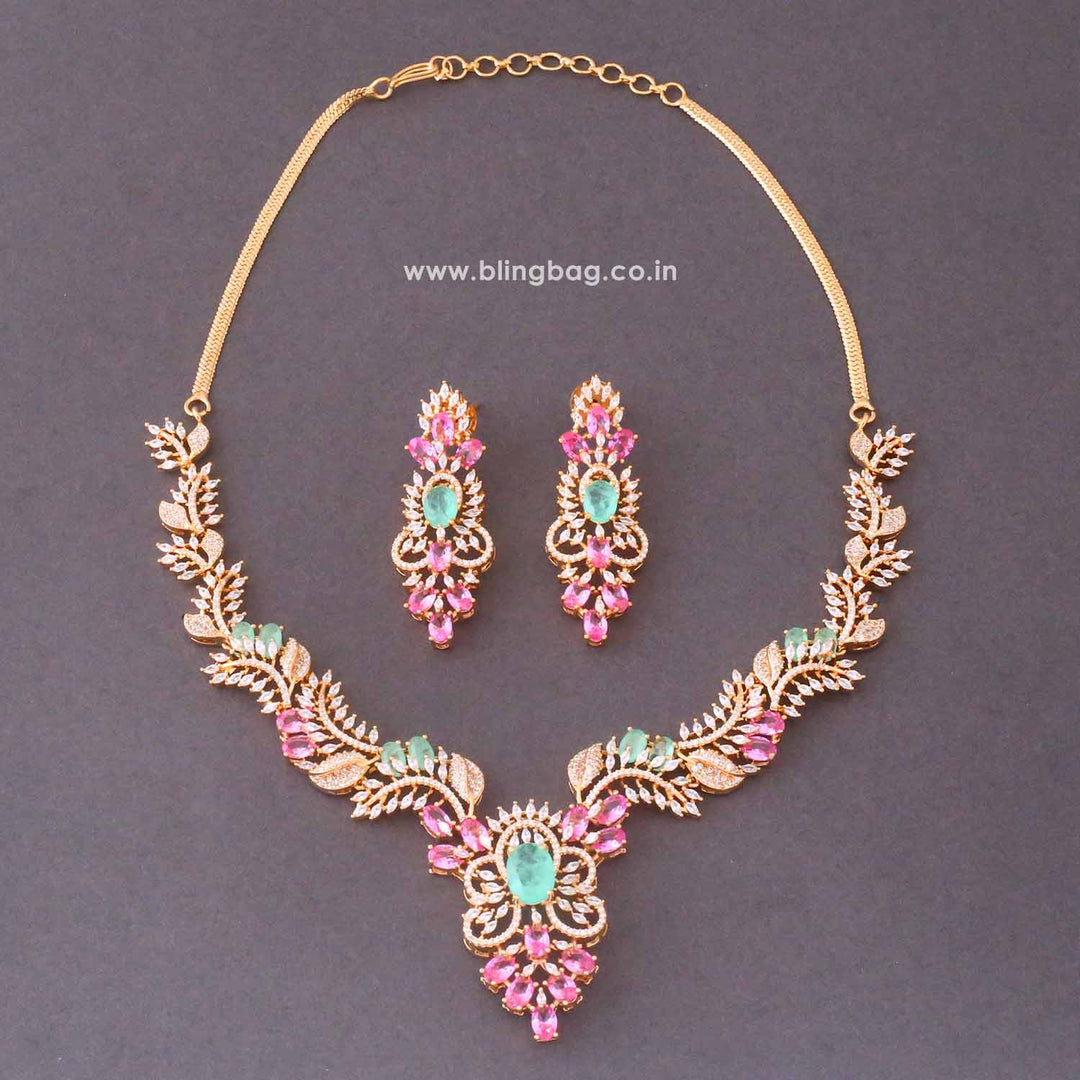 Multicolor Giuliaa Zirconia Jewellery Set- New Arrivals