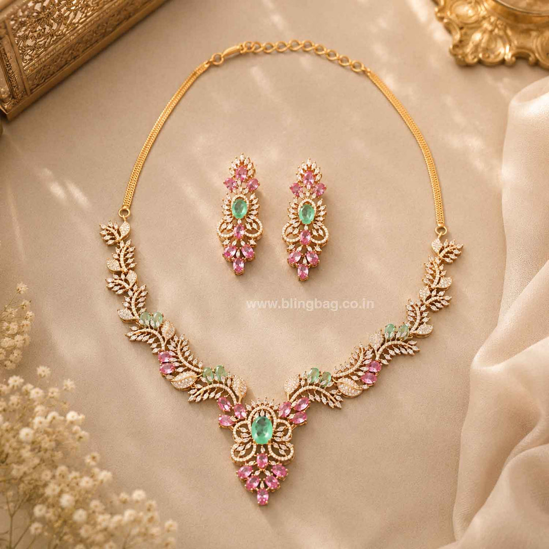 Multicolor Giuliaa Zirconia Jewellery Set- New Arrivals