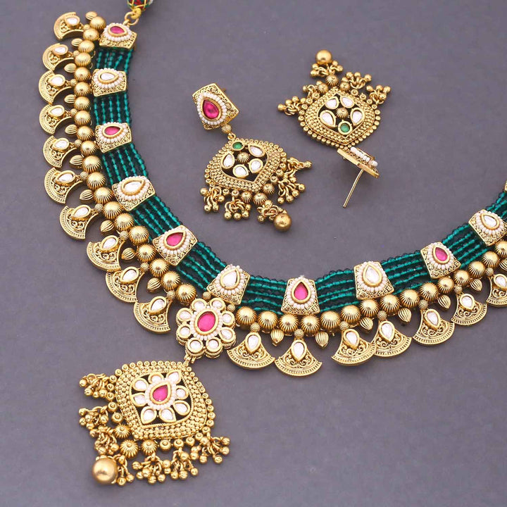 Multicolor Glistra Antique Rajwadi Set