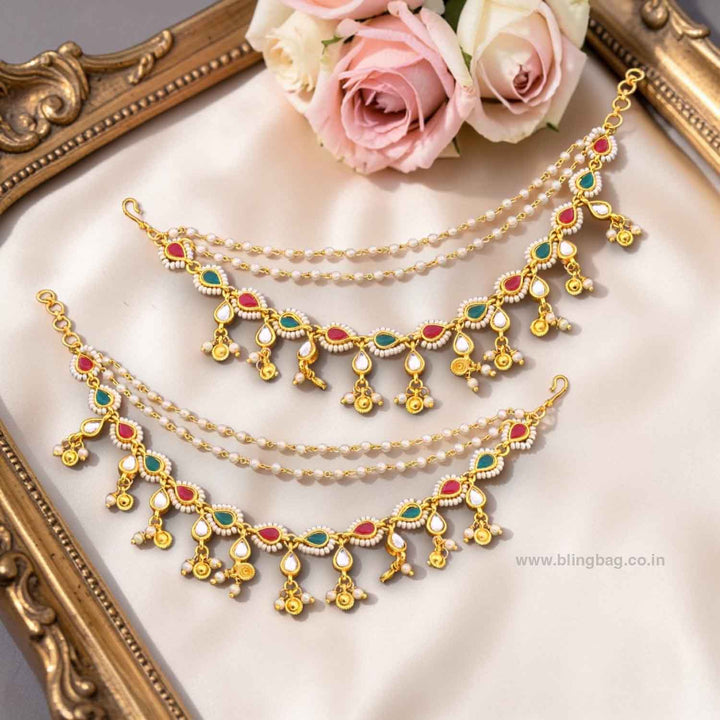 Multicolor Godavarii Antique Ear Chain