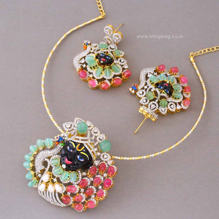 Multicolor Gopala Pendant Set