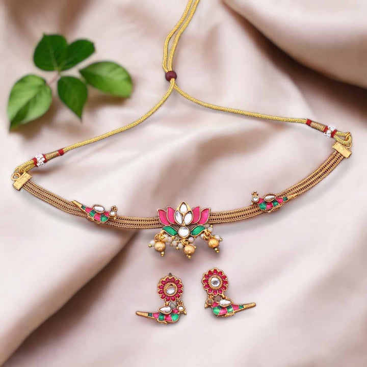 Multicolor Gopika Antique Jewellery Set - New Arrival