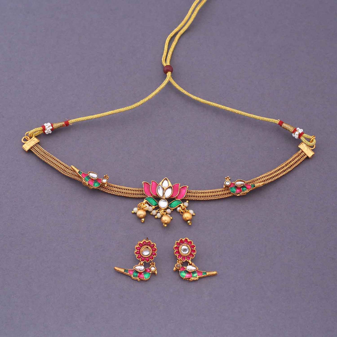 Multicolor Gopika Antique Jewellery Set - New Arrival