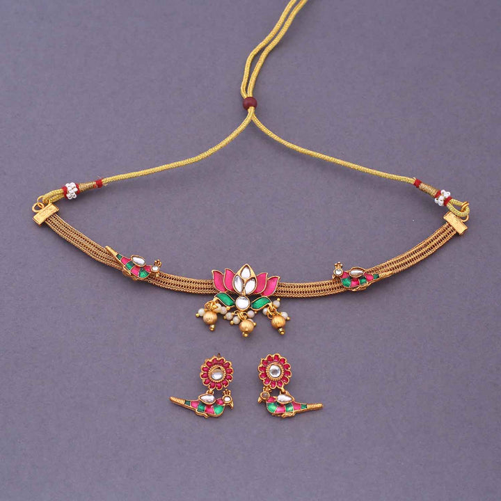 Multicolor Gopika Antique Jewellery Set - New Arrival