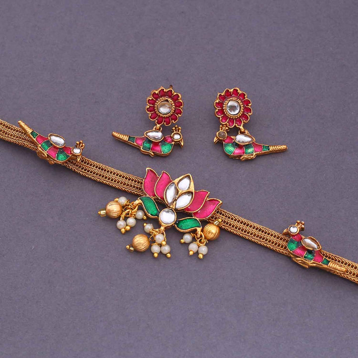 Multicolor Gopika Antique Jewellery Set - New Arrival