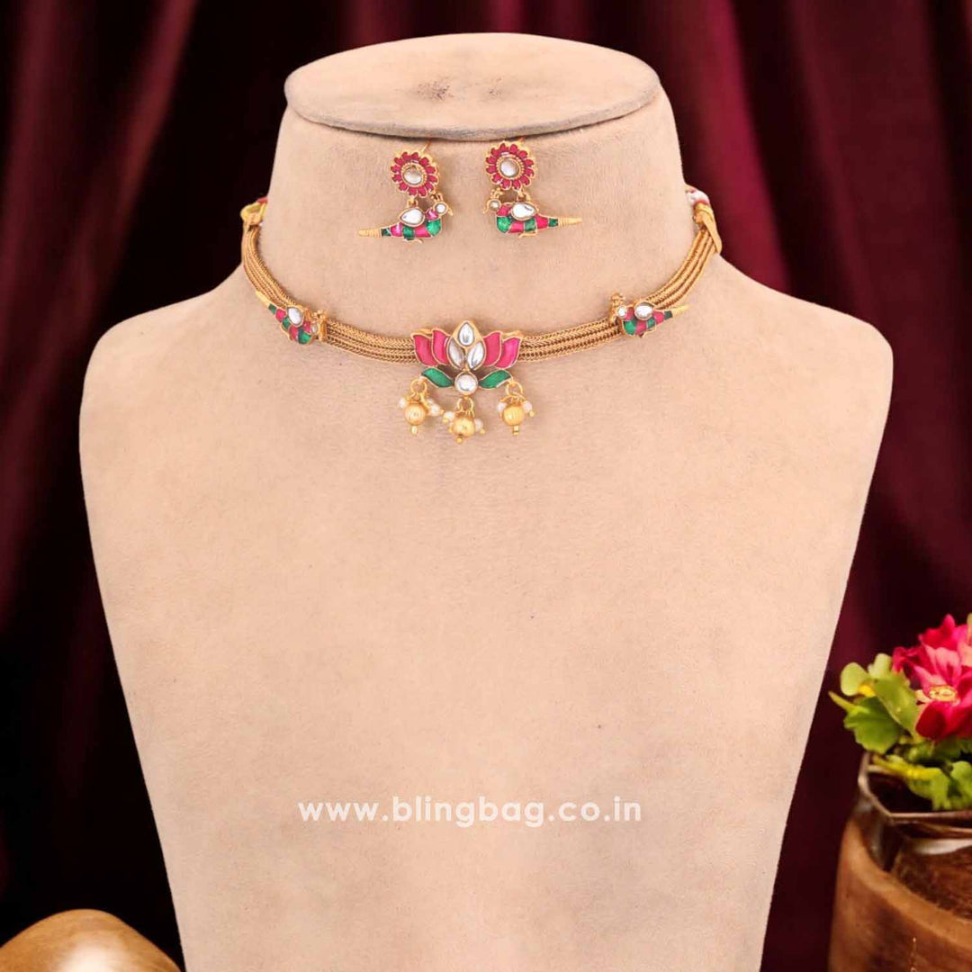 Multicolor Gopika Antique Jewellery Set - New Arrival