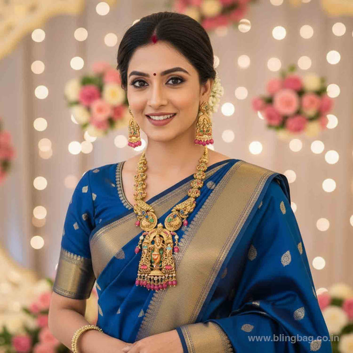 Multicolor Govind Temple Jewellery Set- New Arrivals