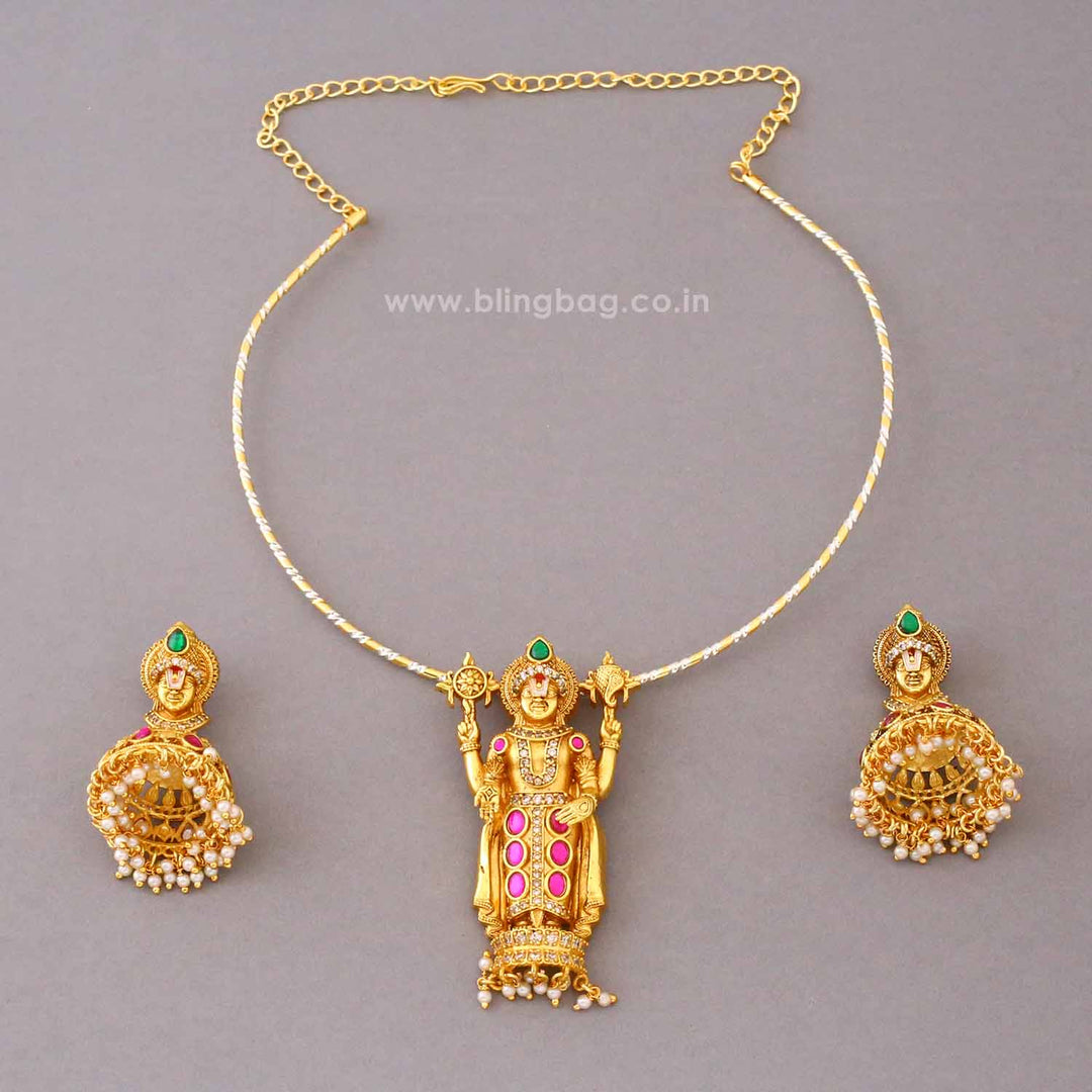 Multicolor Govinda Pendant Set