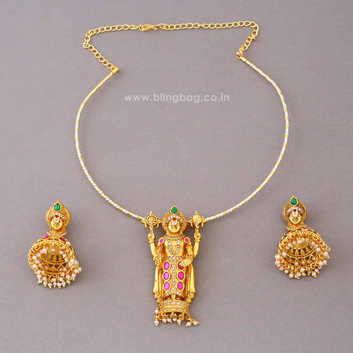 Multicolor Govinda Pendant Set