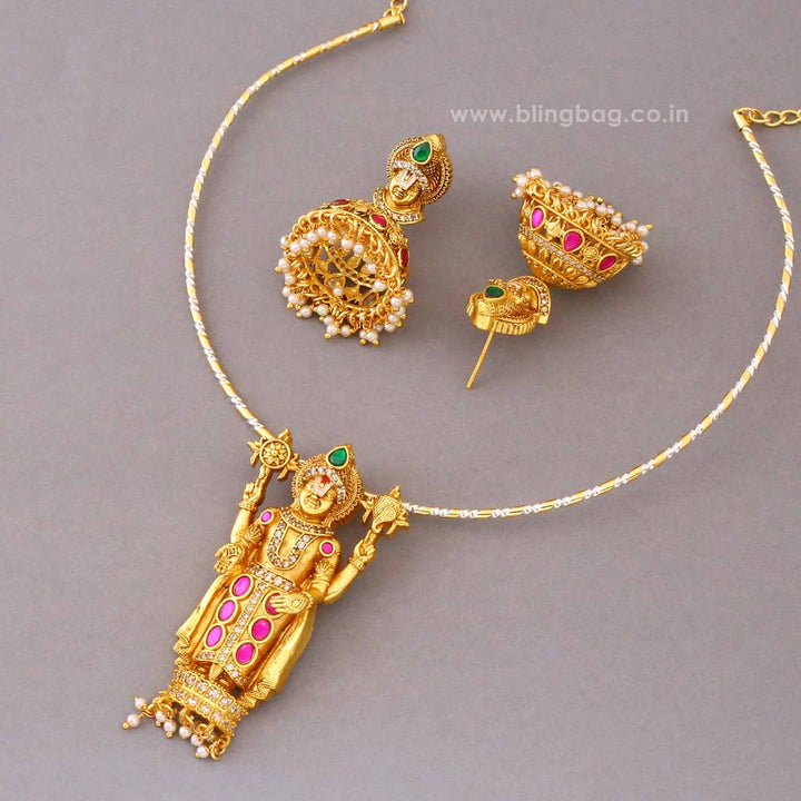 Multicolor Govinda Pendant Set