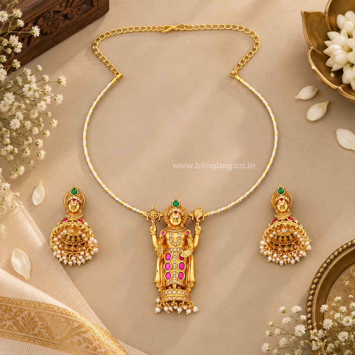Multicolor Govinda Pendant Set