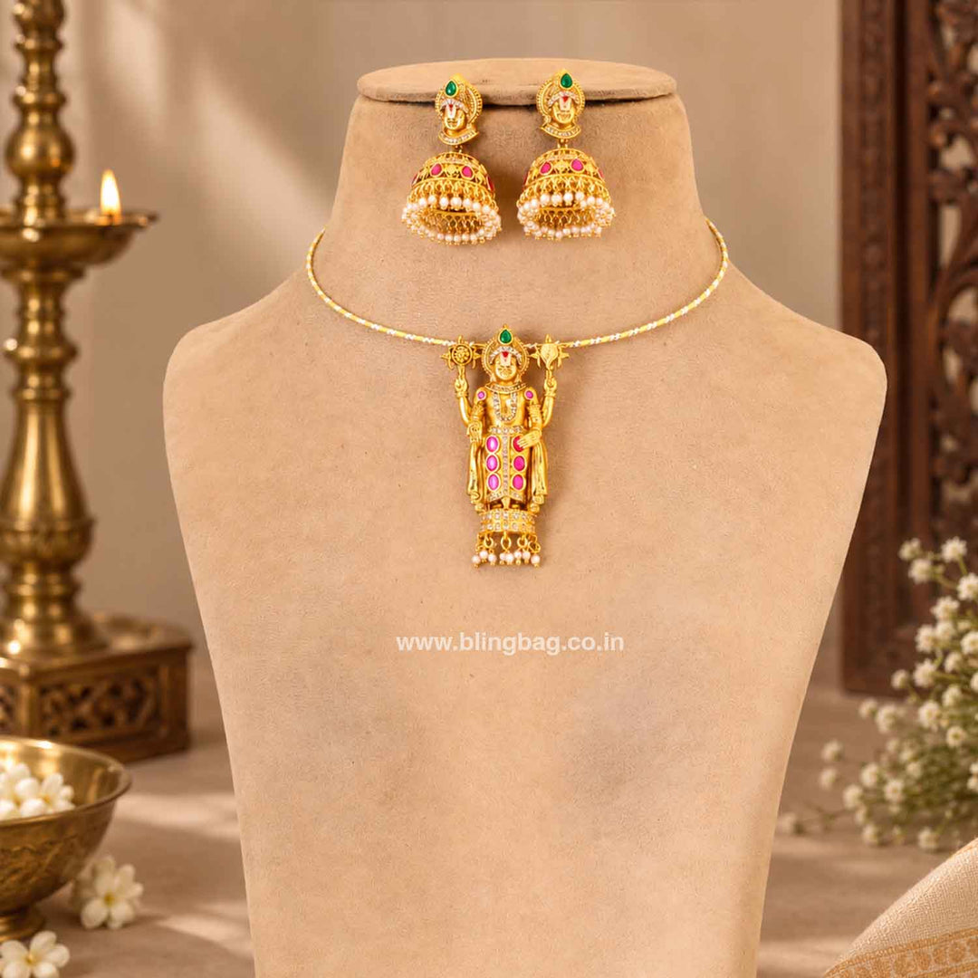 Multicolor Govinda Pendant Set