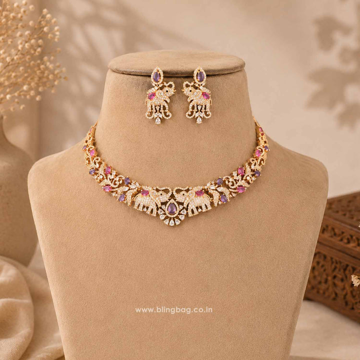 Multicolor Gracejoy Zirconia Jewellery Set- New Arrivals