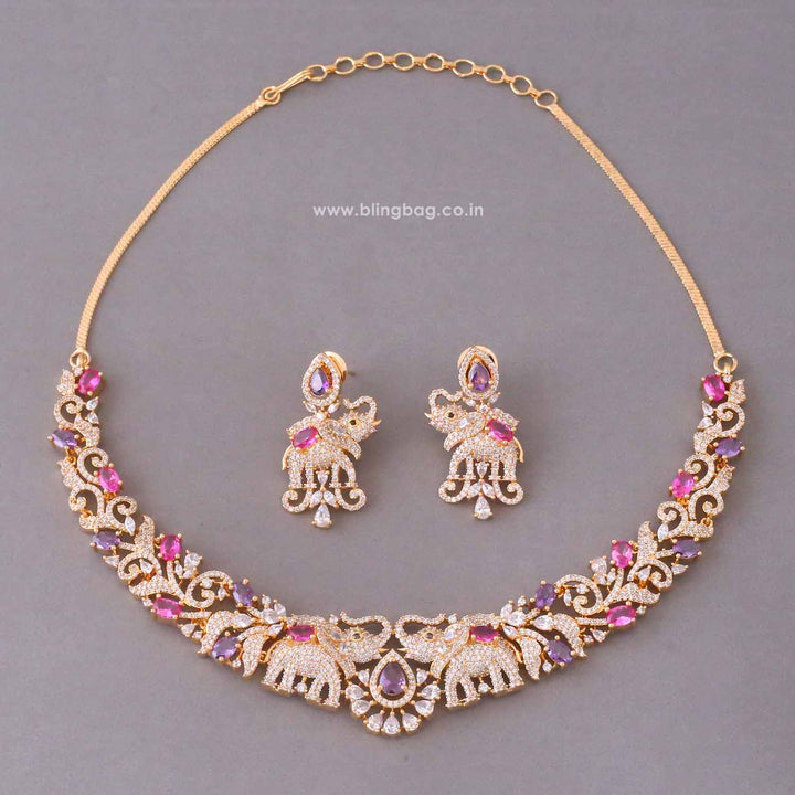 Multicolor Gracejoy Zirconia Jewellery Set- New Arrivals