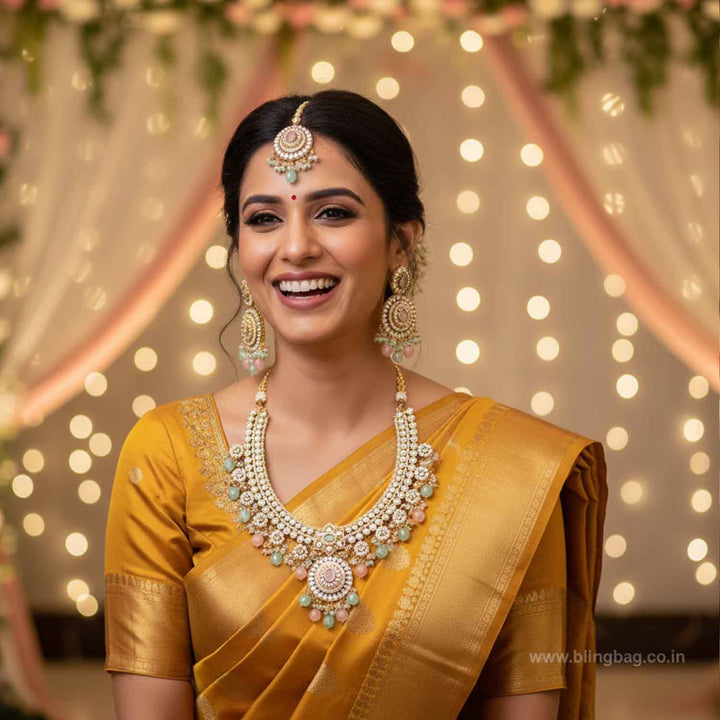 Multicolor Grishma Kundan Jewellery Set